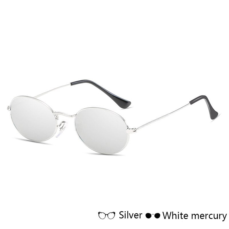 Luxury Oval Metal Sunglasses - Sunglasses Haven