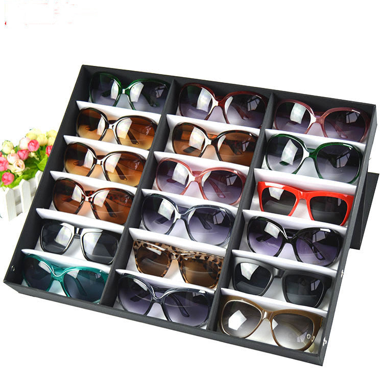 18-Grid Glasses Display Rack Storage Box - Sunglasses Haven