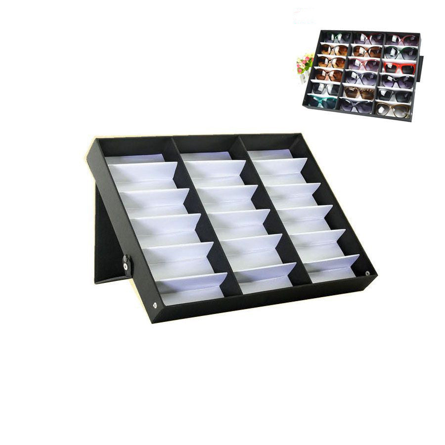 18-Grid Glasses Display Rack Storage Box - Sunglasses Haven