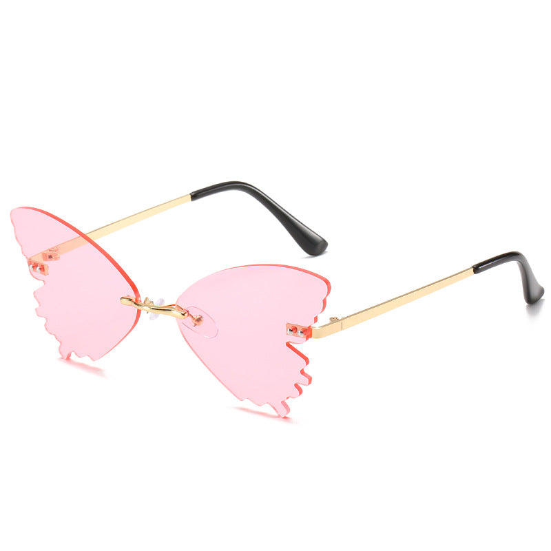 Butterfly Rimless Sunglasses - Sunglasses Haven