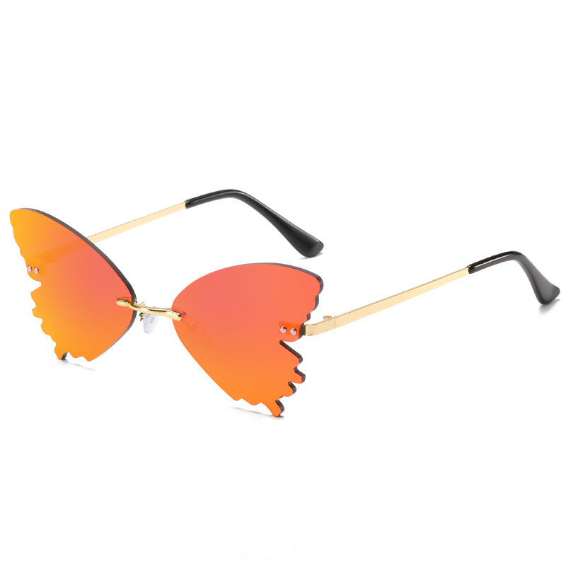 Butterfly Rimless Sunglasses - Sunglasses Haven