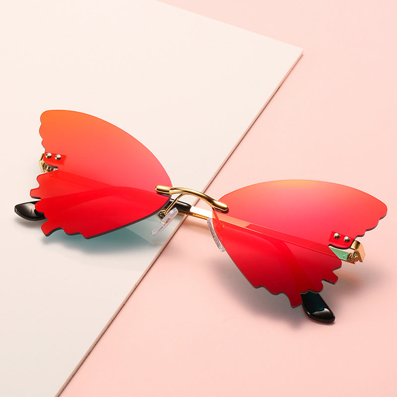 Butterfly Rimless Sunglasses - Sunglasses Haven