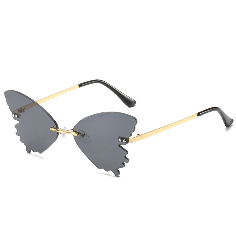 Butterfly Rimless Sunglasses - Sunglasses Haven