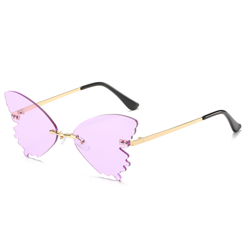 Butterfly Rimless Sunglasses - Sunglasses Haven