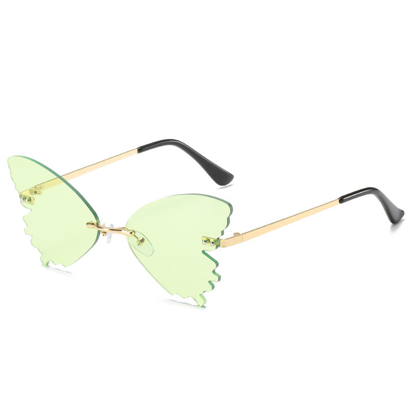 Butterfly Rimless Sunglasses - Sunglasses Haven