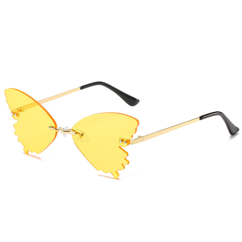 Butterfly Rimless Sunglasses - Sunglasses Haven