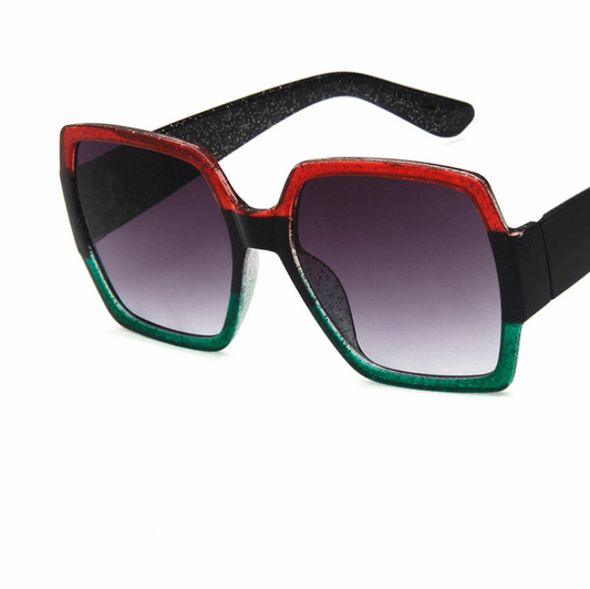 Colorful Glitter Retro Sunglasses - Sunglasses Haven