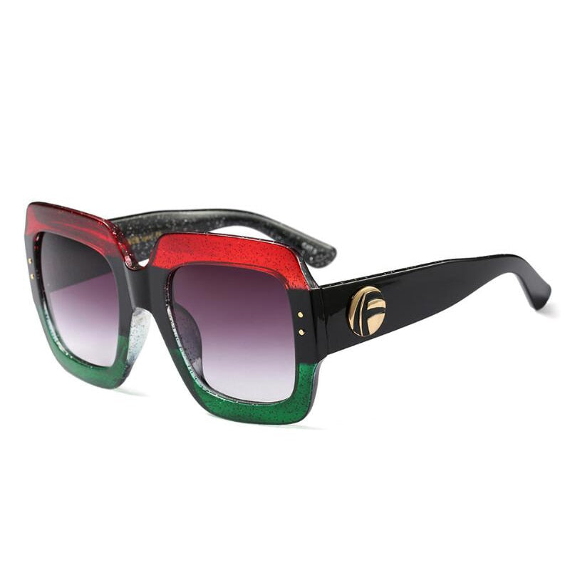 Colorful Glitter Retro Sunglasses - Sunglasses Haven