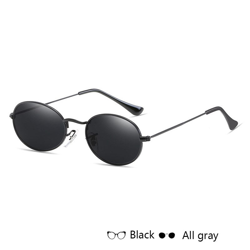 Luxury Oval Metal Sunglasses - Sunglasses Haven