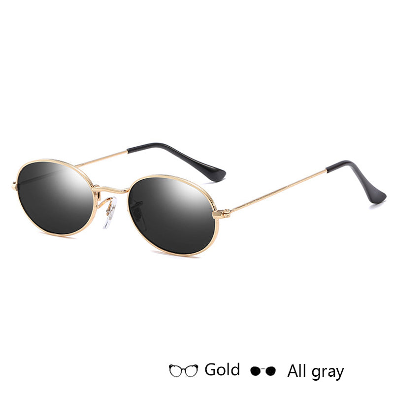 Luxury Oval Metal Sunglasses - Sunglasses Haven