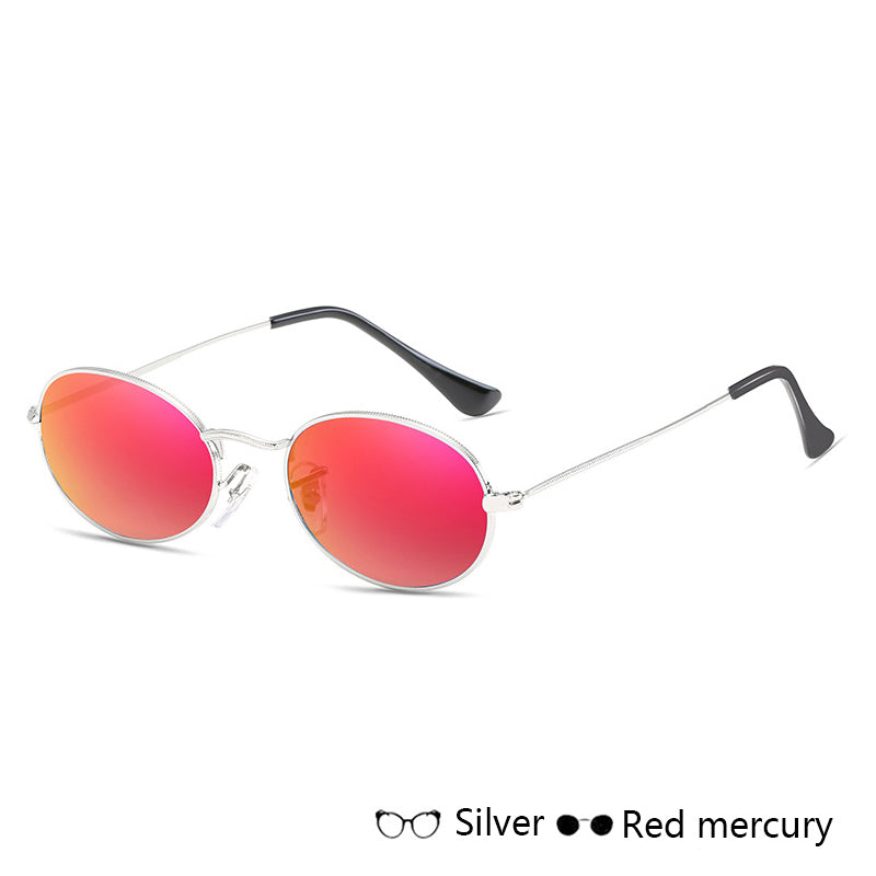 Luxury Oval Metal Sunglasses - Sunglasses Haven