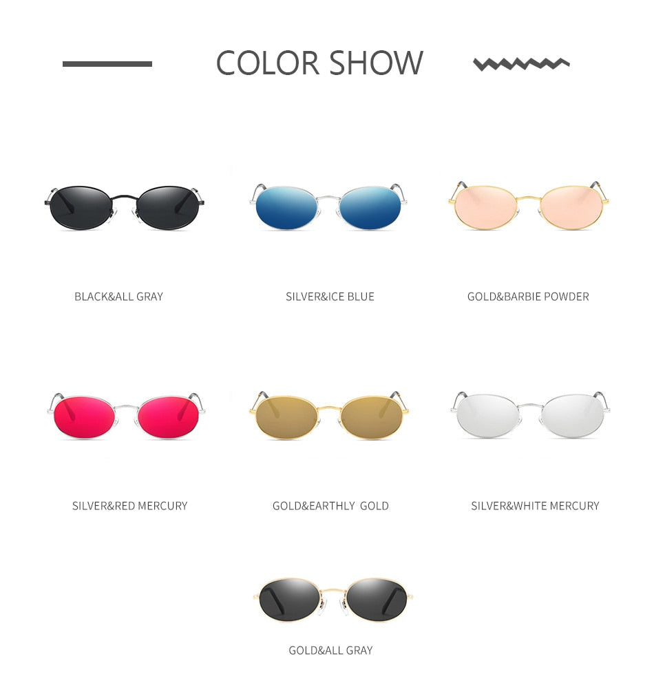 Luxury Oval Metal Sunglasses - Sunglasses Haven