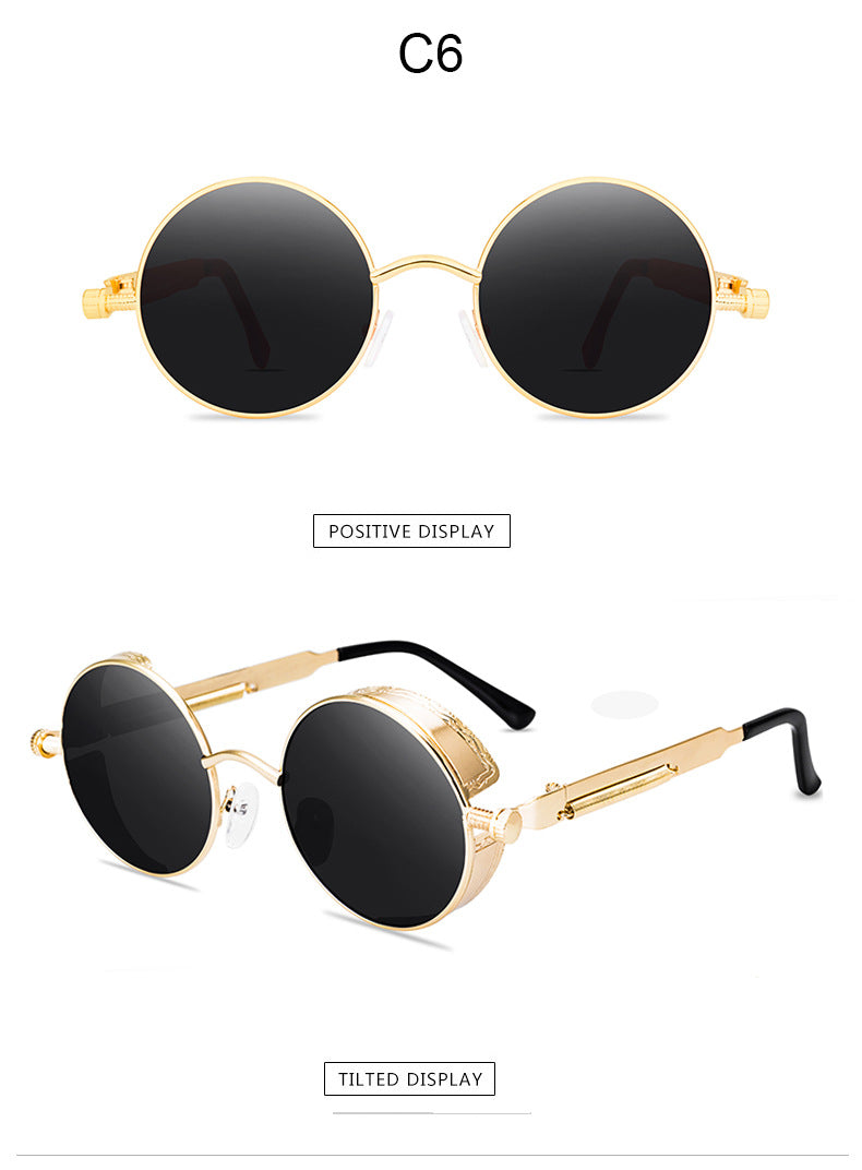 Metal Spring Steampunk Sunglasses - Sunglasses Haven