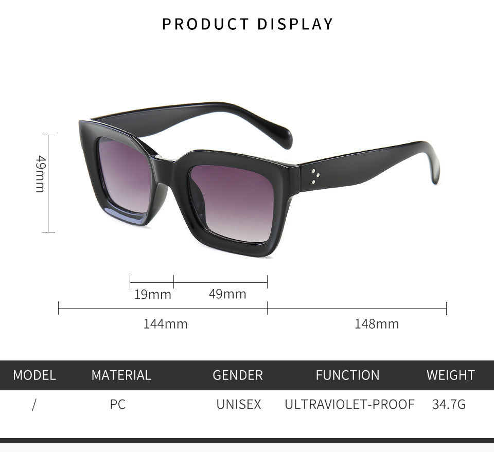 Pointed Square Frame Sunglasses - Sunglasses Haven