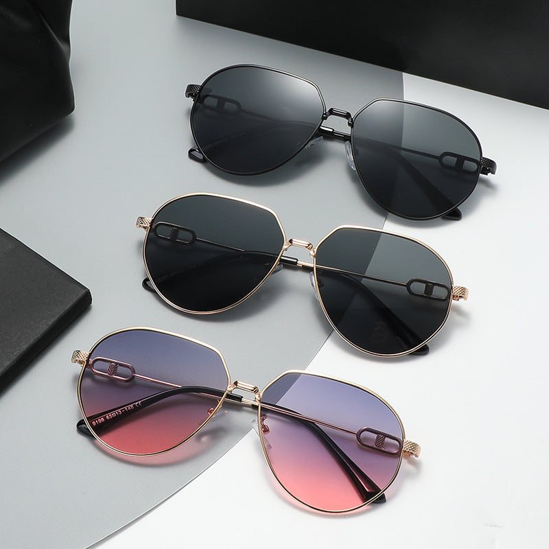 Polygonal Aviator Sunglasses - Sunglasses Haven