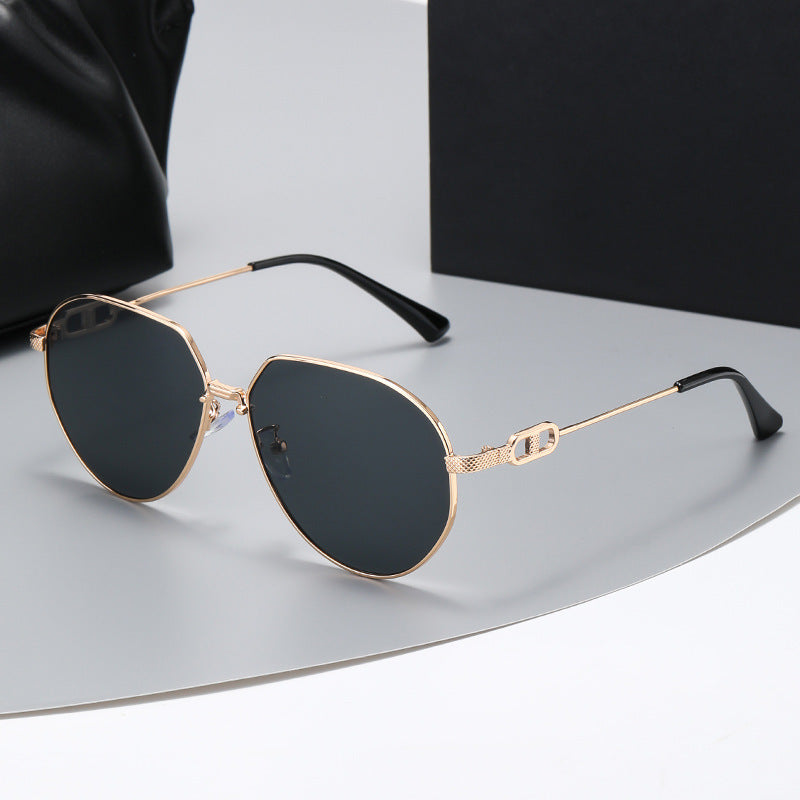 Polygonal Aviator Sunglasses - Sunglasses Haven