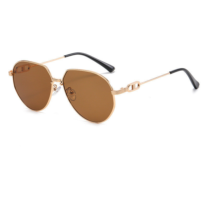 Polygonal Aviator Sunglasses - Sunglasses Haven