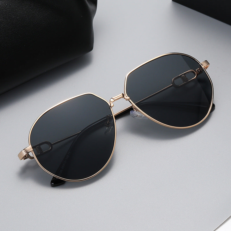 Polygonal Aviator Sunglasses - Sunglasses Haven