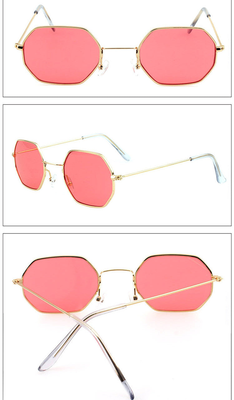 Polygonal Framed Sunglasses - Sunglasses Haven