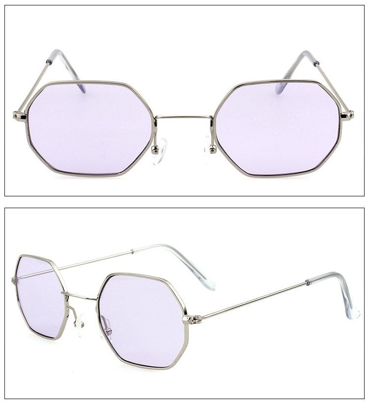 Polygonal Framed Sunglasses - Sunglasses Haven