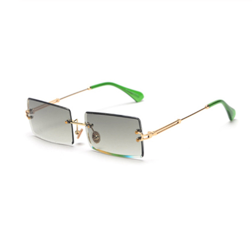 Rimless Rectangle Retro Sunglasses - Sunglasses Haven